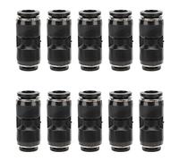 Gavigain 10Pcs Pneumatic Reducer Connector 360° Rotary Tube Fitting for Mechanical Processing (PG6-4)