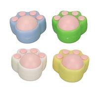 Gavigain 4Pcs Catnip Wall Ball Cat Teeth Cleaning Strong Adhesion 360 Degrees Rotatable Edible Cat Licking Toy