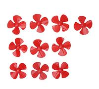 Gavigain 80mm 4 Blades Plastic Propeller DIY Rotating Toy Model Accessories 10Pcs XR-149 (Red)