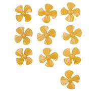 Gavigain 80mm 4 Blades Plastic Propeller DIY Rotating Toy Model Accessories 10Pcs XR-149 (Yellow)