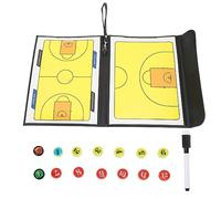 Gavigain Basketball Coaching Board Magnetic Strategy Marker Teaching Board with Pen and Chesses Foldable Design for Game Planning Training PVC Material