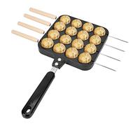 Gavigain Cast Iron Takoyaki Pan, Reseasoned Cast Iron Cookware for Mini Pancake, Cake Pan, and Takoyaki Maker, Heavy Duty NonStick Square Cooking Plate