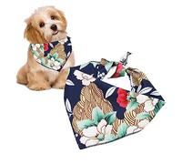 Gavigain Cotton Dog Bandana, Flowser Pattern, Soft and Washable, Lightweight and Portable, for Dogs, Ideal for Parties, Travel, and Special Occasions (L)