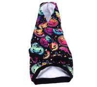 Gavigain Halloween Pet Hoodie Pumpkin Tie Dye Cozy Warm Costume, Soft Comfortable Fall Outfit for Dogs Cats, for Halloween Parties