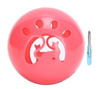 Gavigain Interactive Cat Toy, Flashing Lights, Bell, Sound, Timer, Sturdy ABS Material, Mental and Physical Stimulation for Cats (Red)