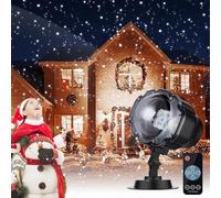 Gavigain led projector snowfall light Rotating Led Light Spotlight for Garden Snowflake
