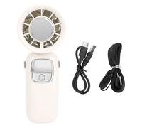 Gavigain Portable Handheld Turbo Fan 100 Gears Ice Cooling Foldable Neck Hanging Mini Handheld Fan with LED Display (Beige)