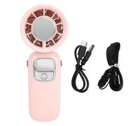 Gavigain Portable Handheld Turbo Fan 100 Gears Ice Cooling Foldable Neck Hanging Mini Handheld Fan with LED Display (Pinkish)