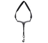 Gavigain Saxophone Strap Neck Support Adjustable, Soft PU Leather, Breathable, Ergonomic Comfort for Alto, Tenor, Bass Saxophone and Clarinet Players (Negro)