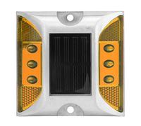 Gavigain Solar Driveway Lights Outdoor, Solar Powered Waterproof Road Markers Step Lights, LED Solar Dock Lights for Step, Sidewalk, Pathway, Patio, Garden(Blue)