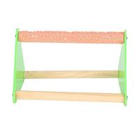 Gavigain Triangular Wooden Bird Perch Stand, Safe Material, Beak Grinding and Claw Exercise, for Birds