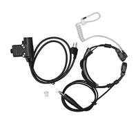 Gavigain U94 PTT Adapter,U94 PTT Adapter Hands Push To Talk Military Adapter Cable Button Walkie Talkie Headset Connector Cable with Throat Mic Earpiece for Alan for Midland Radio