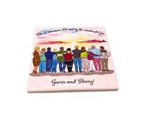 Gavin and Stacey cast sunset Ceramic coaster, Tell me tomorrow, Barry Island