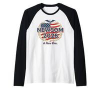 Gavin Newsom 2028 for President Patriotic Election Campaign Raglan Baseball Tee