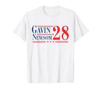 Gavin Newsom 2028 President Election Campaign Vintage Value Graphic T-Shirt, Men, White, M
