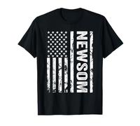 Gavin Newsom 2028 Presidential Election Campaign USA Flag T-Shirt