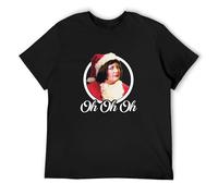 Gavin & Stacey Un Nessa Santa Oh Oh Oh Xmas Men's T-Shirt Graphic Printed Black Tee XL