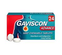 Gaviscon Advance Tabs Heartburn Relief - Mint 24 Tablets
