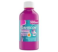 Gaviscon Oral Suspension Double Action Aniseed - Heartburn & Acid Reflux Relief - 500ml