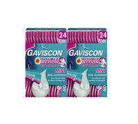 Gaviscon Double Action Heartburn & Indigestion Mint Flavour Sachets 24x10ml, Pack of 48