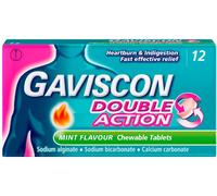 Gaviscon Double Action Mint Chewable 12 Tablets