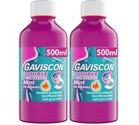 Gaviscon Double Action Mint Liquid 500ml - Heartburn & Acid Reflux Relief, Fast-Acting Formula, Long-Lasting Comfort, Suitable for Pregnancy, Digestion and Nausea (500 ml (Pack of 2))