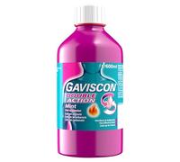 Gaviscon Double Action Mint Liquid 600ml - Heartburn, Indigestion, Acid Reflux Relief, Digestive Health, Pregnancy Safe