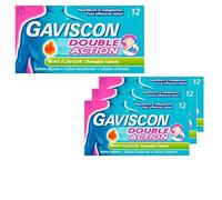 Gaviscon Double Action Tablets, Mint, 12 X 4, 48 Tablets, Antacids Tablets For Acid Reflux, Indigestion and Heartburn Relief, Gord, Gerd, Fasting Acting, Long Lasting, Antacids, Digestion and Nausea