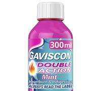 Gaviscon Heartburn and Indigestion Liquid, Double Action, Mint Flavour, 300 ml
