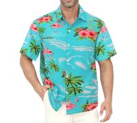 Gavliuu Hawaiian Shirt for Men - Button Down Wrinkle-Resistant for Beach, Pool Parties (S-3XL)