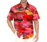 Gavliuu Hawaiian Shirt for Men - Button Down Wrinkle-Resistant for Beach, Pool Parties (S-3XL)