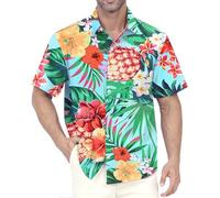 Gavliuu Hawaiian Shirt for Men - Button Down Wrinkle-Resistant for Beach, Pool Parties (S-3XL)