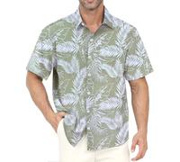 Gavliuu Hawaiian Shirt for Men - Button Down Wrinkle-Resistant for Beach, Pool Parties (S-3XL)