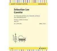 Gavotte op. 112 cello and piano (intermediate) Lee Schott Music Saddle-wire stit