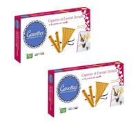 Gavottes Wafer Curls and Fans Ice Cream Biscuits 100g x 2