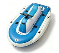 Gavscient Foldable 2-in-1 Electric Inflatable Jet Ski, 500w/700W Electric Jet Ski & Underwater Scooter, 7-11 km/h Portable Mini Jet Boat for Adults, Lakes, Ocean & Snorkeling 500W10A