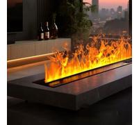 Gavscient Water Vapor Fireplace Recessed Multicolour Realistic Atomized Flame, Electric Fireplace with Manual Water Control and Remote Control,with 5ft Power Cord 1.5m