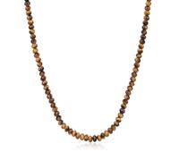 GAVU Brown Tiger Eye Necklace Stone Necklace for Men, Men's Beaded Necklace 60cm