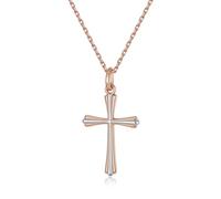GAVU Rose Gold Plated Stainless Steel Necklace Women's Cross Necklace