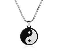 GAVU Yin Yang Pendant Stainless Steel Necklace for Men 60cm