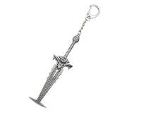 Gaweco Doom-Eternal's Crucible Blade Keychain 5" Slayer Sword Keyring Cosplay Accessories Silver