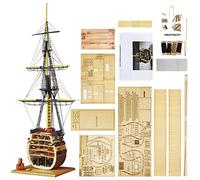 GAWEGM Wooden Ship Model - Scale 1/200 HMS Victory Boat Model Section Kits with Brass Upgrade Accessories