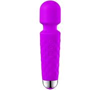 GAWEI Wireless Massager Handheld Electric Wand with 20 Vibration Pattern & 3 Speeds,Waterproof Rechargeable Personal for Back Neck Shoulder Massage(Purple)