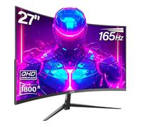Gawfolk 2K 27 Inch Gaming Monitor, 165Hz QHD 2560x1440p 144Hz with AMD FreeSync, Flicker-Free, 2X HDMI 2.0, DP 1.4, Ultra-Thin Frameless Curved Screen PC Monitor