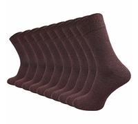 GAWILO 10 Pairs of Premium Socks without Pressing Seam | Women & Men | Combed Cotton | Business & Leisure - Brown - 9-11
