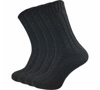 GAWILO Men's Alpaca Socks, Warm & Thick Wool Socks, Soft Cuddly Wool Socks, Ideal for Cold Feet, black, 43-46
