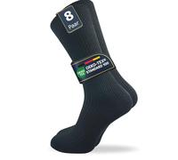 GAWILO Natural Cotton Socks Made of 100% Cotton (8 Pairs) | Men's Socks without Pressing Seam & Fine Knitted (1:1 Rib)