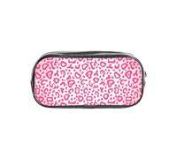 gawuoab Bright Pink Leopard Skin Pattern Clear Pencil Pouch,Clear Pencil Case Transparent Organizer
