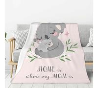 gawuoab Cute Koala Mom And Baby,80"x60"Throw Flannel Blanket Super Soft Thick Cozy Comfy Couch