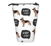 gawuoab Dog German Shepherdtelescopic Pencil Bag Holder Stand up Pencil case